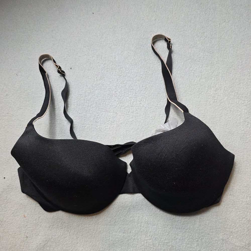 Donna‎ Karan Intimates Bra 38D Black T-Shirt Underwire Padded Molded Seamless